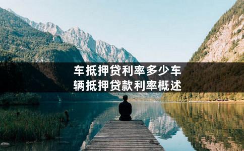 汽車抵押利息(抵押車輛利息多少)? (http://www.ssksuo.cn/) 知識(shí)問答 第1張
